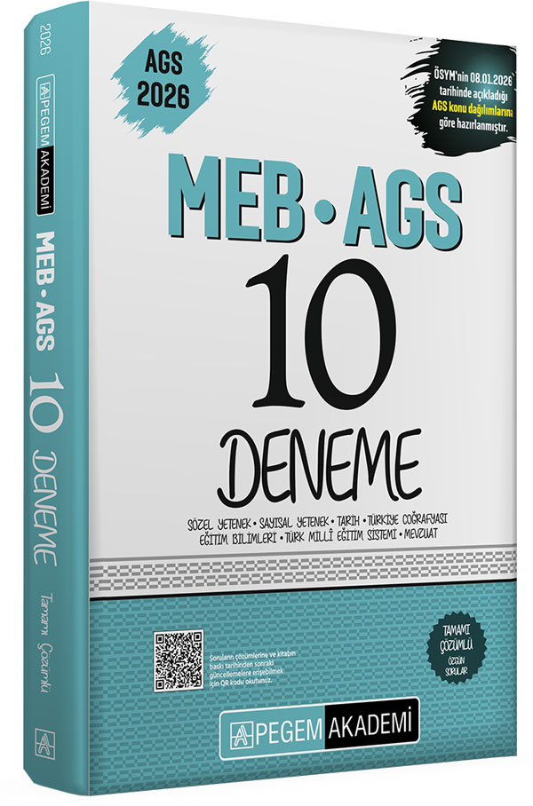 Pegem Yayınları 2026 MEB AGS Tamamı Çözümlü 10 Deneme