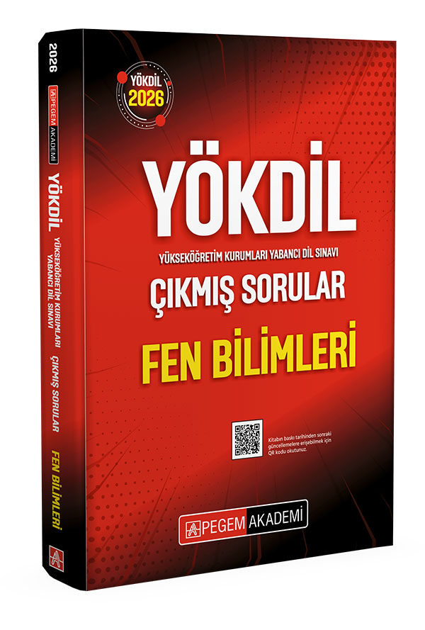 Pegem Yayınları 2026 YÖKDİL Fen Bilimleri Çıkmış Sorular