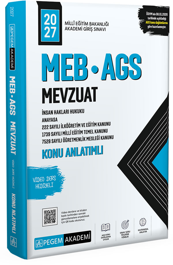 Pegem Yayınları 2027 MEB-AGS Mevzuat Konu Anlatımlı