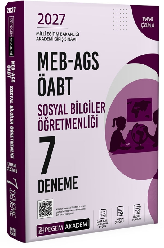 Pegem Yayınları 2027 MEB-AGS ÖABT Sosyal Bilgiler Öğretmenliği 7 Deneme