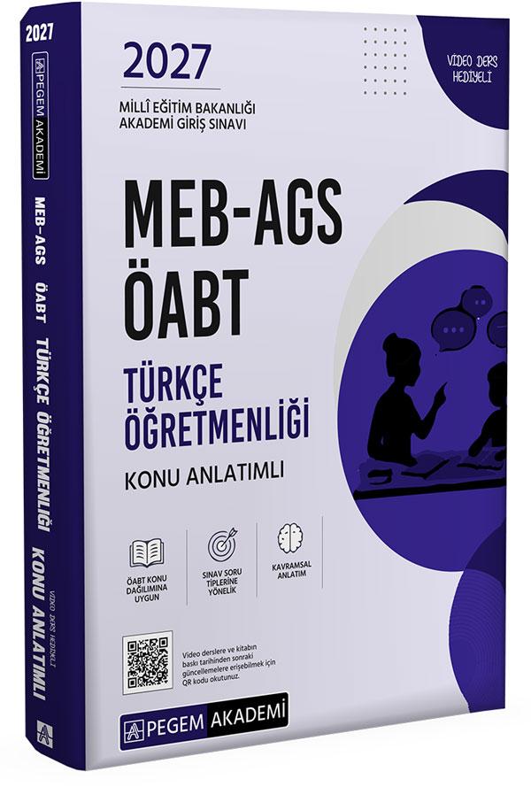 Pegem Yayınları 2027 MEB-AGS ÖABT Türkçe Öğretmenliği Konu Anlatımlı