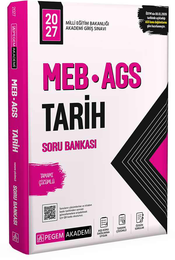 Pegem Yayınları 2027 MEB AGS Tarih Soru Bankası Tamamı Çözümlü 