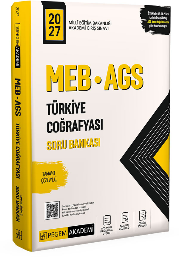 Pegem Yayınları 2027 MEB-AGS Türkiye Coğrafyası Soru Bankası