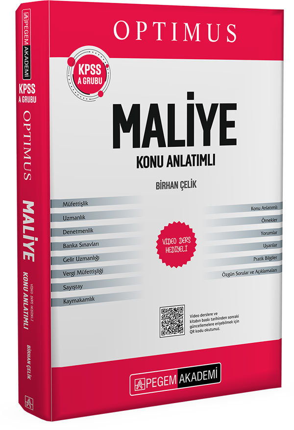 Pegem Yayınları KPSS A Grubu Optimus Maliye Konu Anlatımı