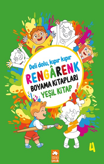 Rengarenk Boyama Kitapları - Yeşil Kitap