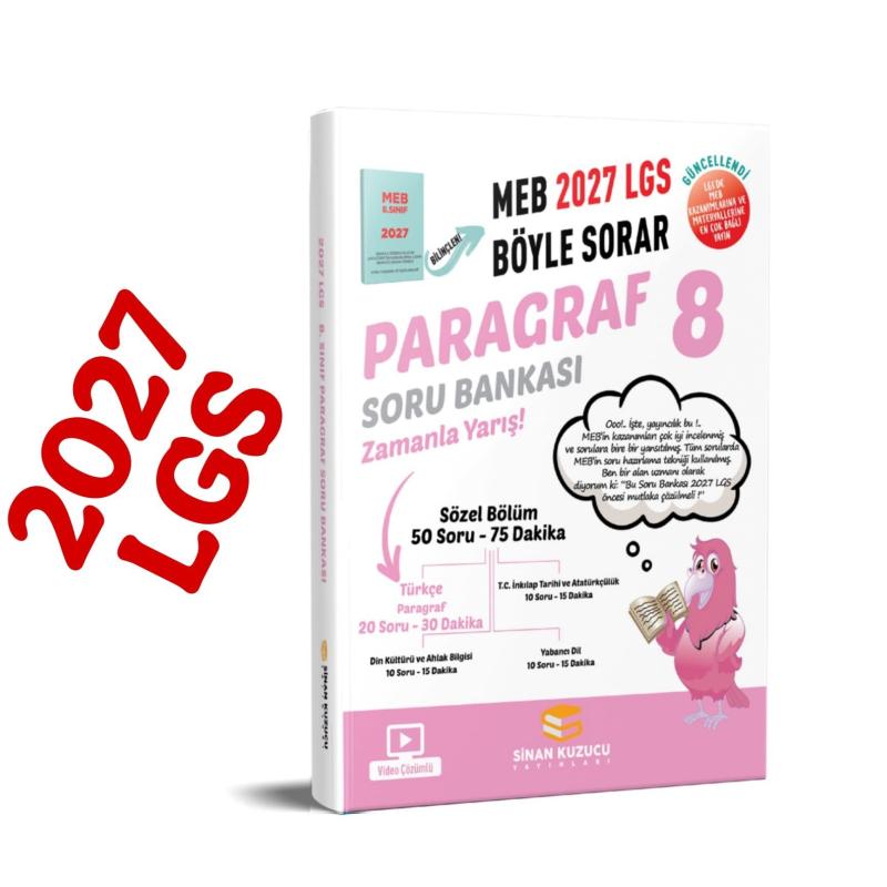 Sinan Kuzucu LGS 8. Sınıf 2027 MEB Böyle Sorar PARAGRAF Soru Bankası Video Çözümlü