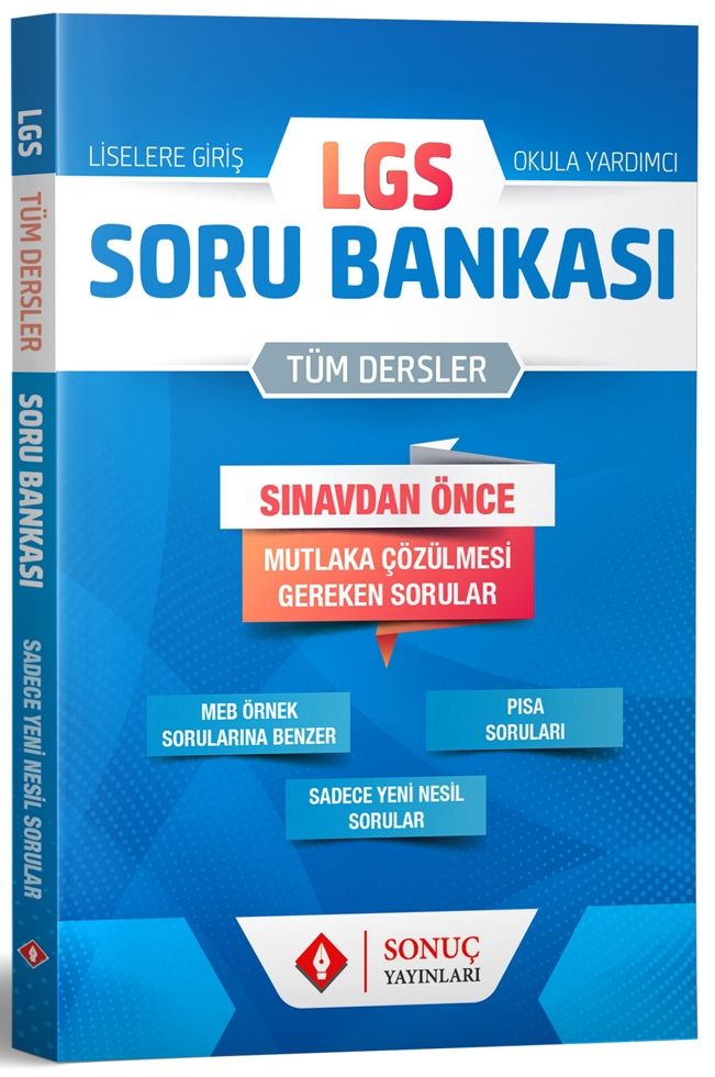 Sonuç Yayınları Lgs 8. Sınıf Tüm Dersler Soru Bankası 
