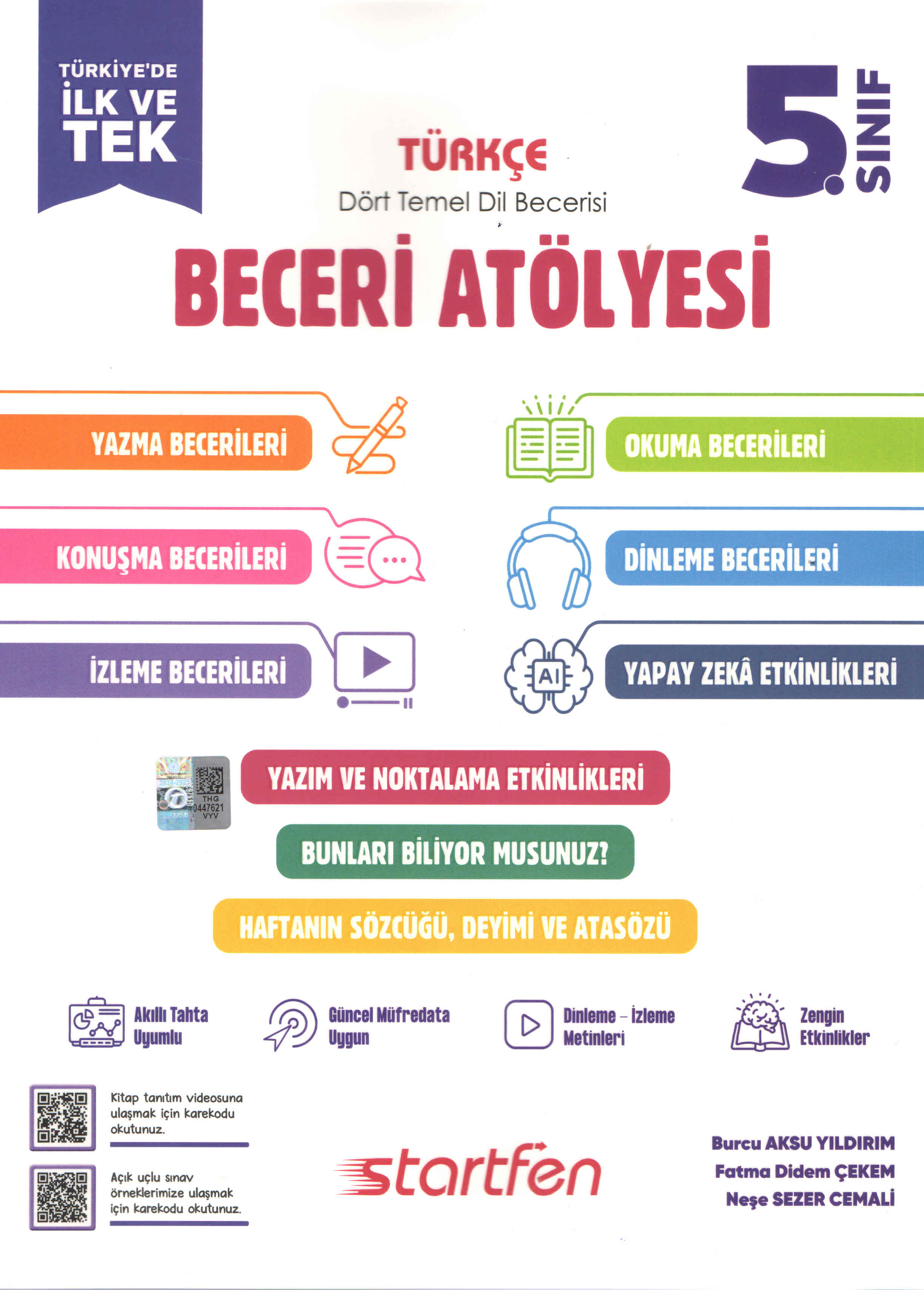 Startfen Yayınları 5. Sınıf  Türkçe Beceri Atölyesi