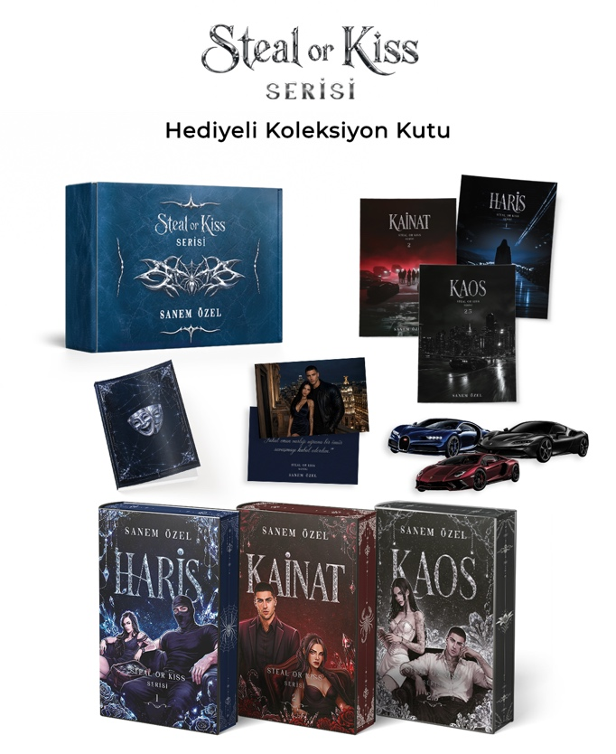 Steal or Kiss Serisi Kenar Boyamalı 3 lü Koleksiyon Kutu - Ciltli