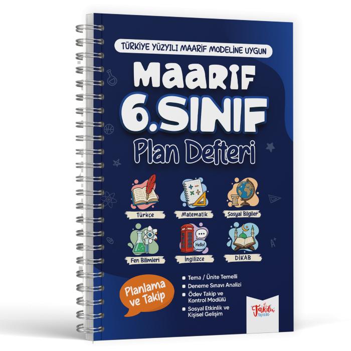 Takdir Yayınları 6. Sınıf Maarif Plan Defteri