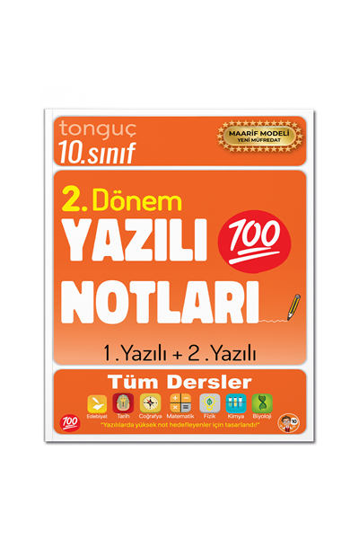 Tonguç Akademi 10. Sınıf Yazılı Notları 2. Dönem 1 ve 2. Yazılı