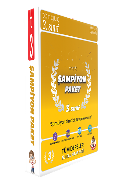 Tonguç Akademi 3. Sınıf Tüm Dersler Şampiyon Paketi Set