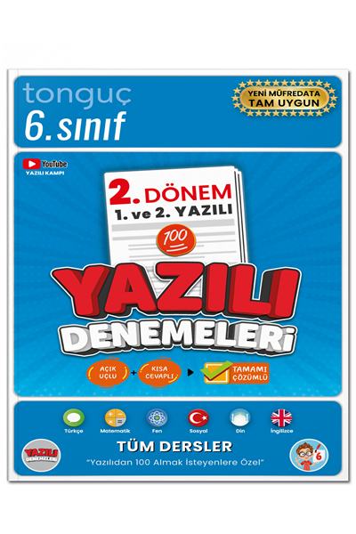 Tonguç Akademi 6. Sınıf Yazılı Denemeleri 2. Dönem 1 ve 2. Yazılı