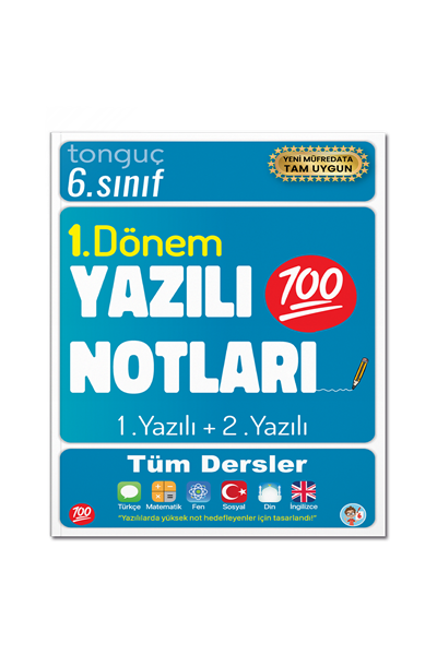 Tonguç Akademi 6. Sınıf Yazılı Notları 1. Dönem 1 ve 2. Yazılı