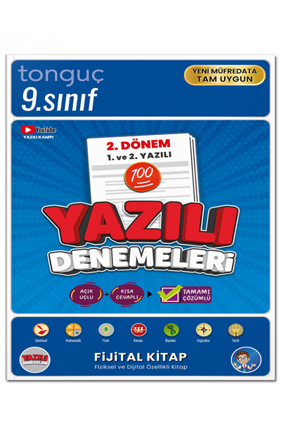 Tonguç Akademi 9. Sınıf  Yazılı Denemeleri 2. Dönem 1 ve 2. Yazılı