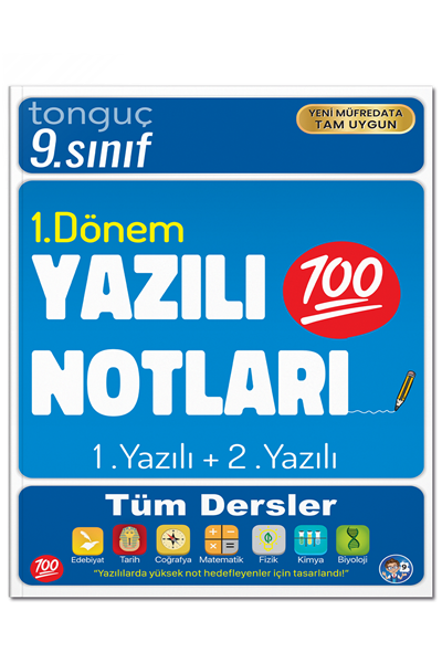 Tonguç Akademi 9. Sınıf  Yazılı Notları 1. Dönem 1 ve 2. Yazılı