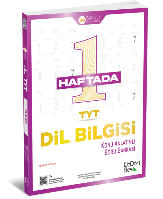 Üç Dört Beş Yayınları 1 Haftada TYT Dil Bilgisi