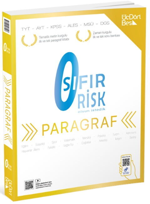 Üç Dört Beş Yayınları 2027 Paragraf Sıfır Risk