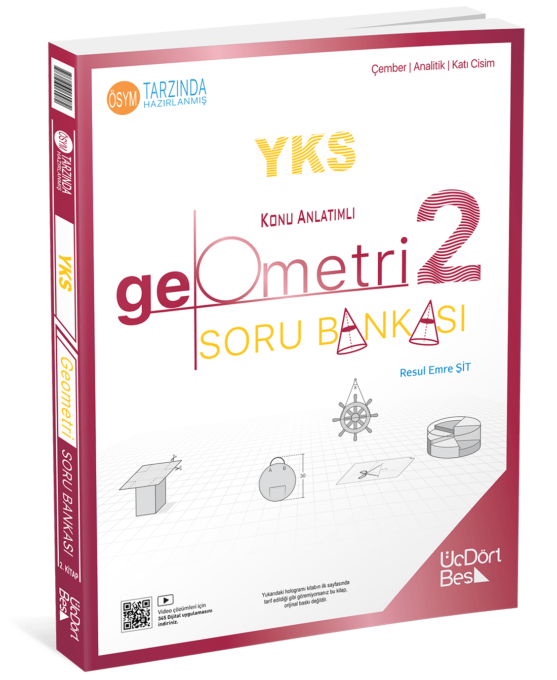 Üç Dört Beş Yayınları 2027 TYT AYT Geometri Soru Bankası 2. Kitap