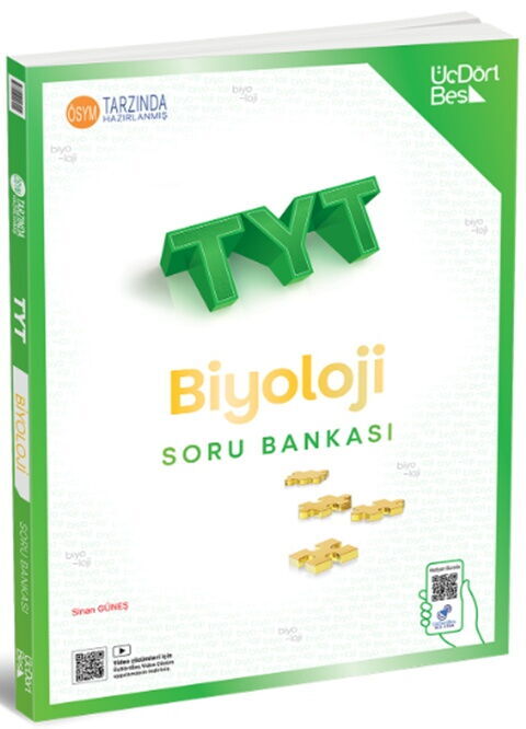 Üç Dört Beş Yayınları 2027 TYT Biyoloji Soru Bankası