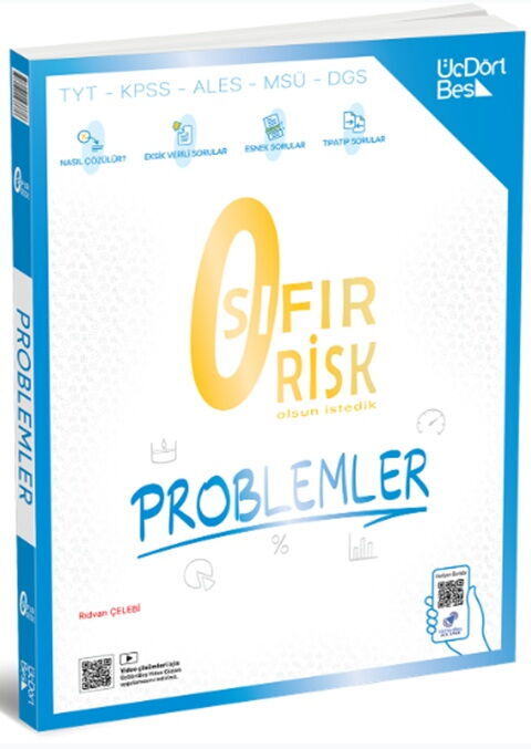 Üç Dört Beş Yayınları TYT KPSS ALES MSÜ DGS Sıfır Risk Problemler