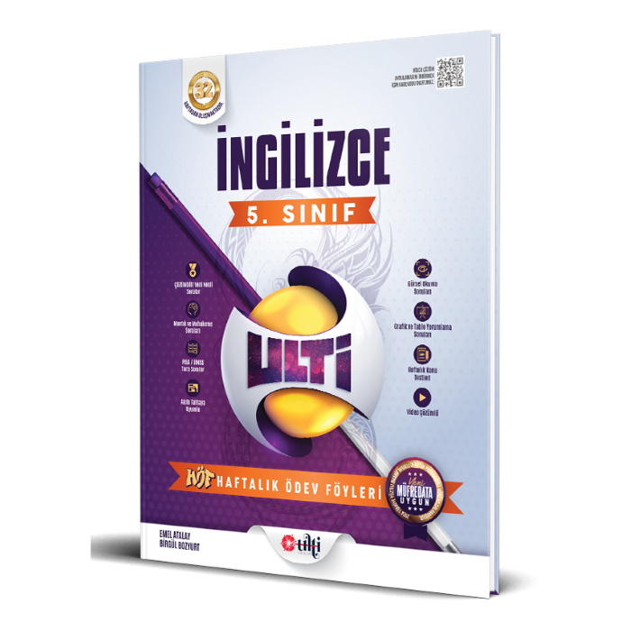 Ulti Yayınları 5. Sınıf  İngilizce Haftalık Ödev Föyleri