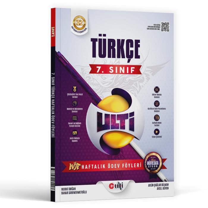 Ulti Yayınları 7. Sınıf Türkçe Haftalık Ödev Föyleri