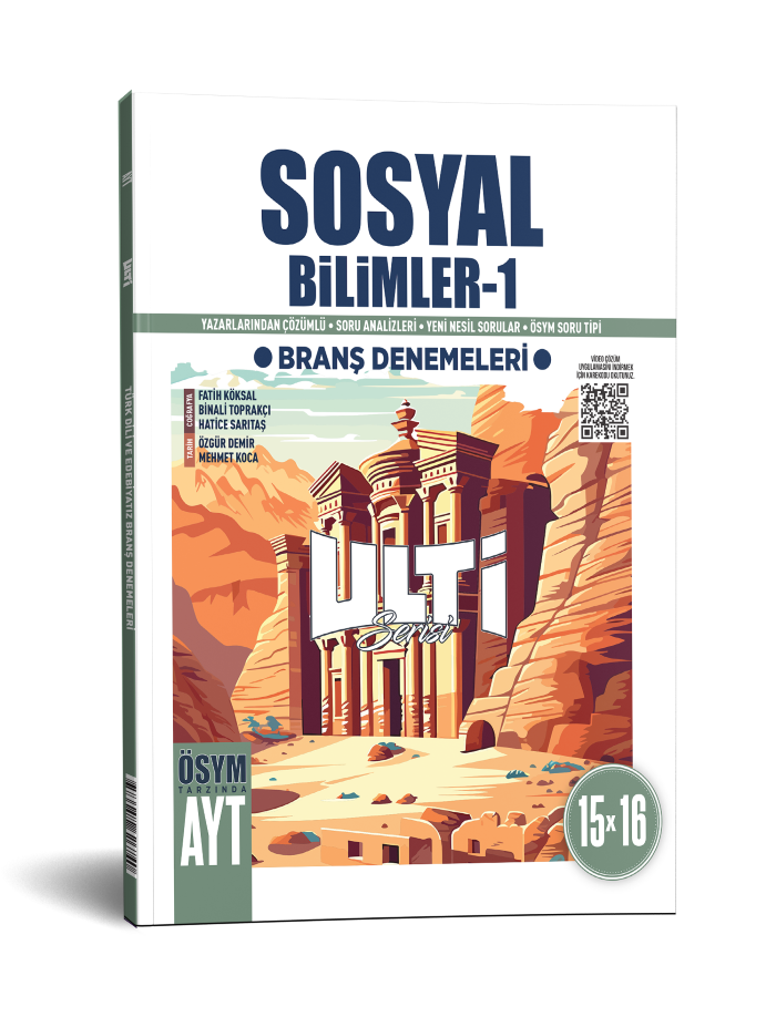 Ulti Yayınları AYT Sosyal Bilimler 1 15 x 16 Branş Denemeleri