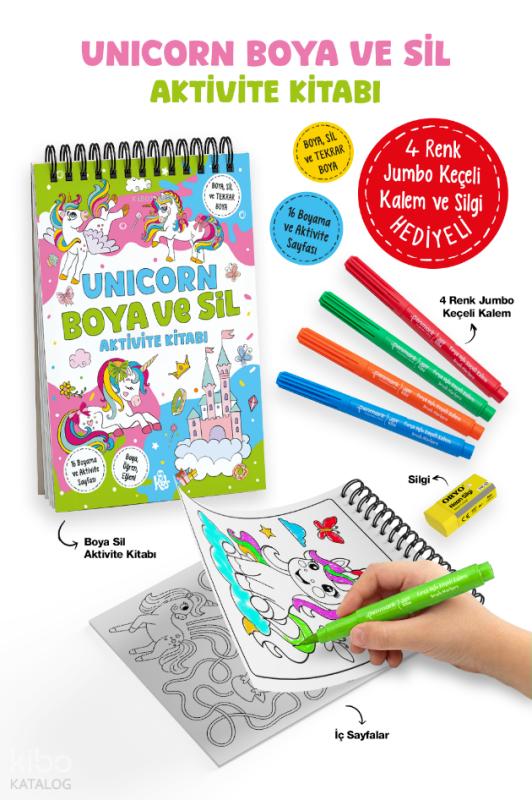 Unicorn - Boya ve Sil Aktivite Kitabı
