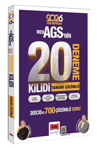 Yargı Yayınları 2026 MEB-AGS Kilidi Tamamı Çözümlü 20 Deneme