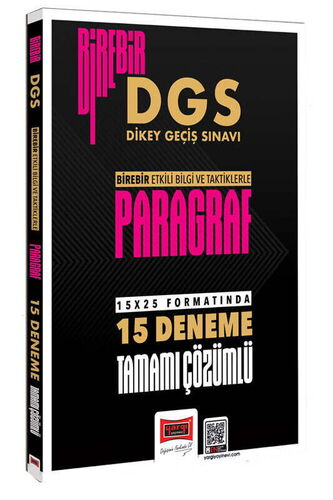 Yargı Yayınları DGS Birebir Tamamı Çözümlü Paragraf 15 Deneme