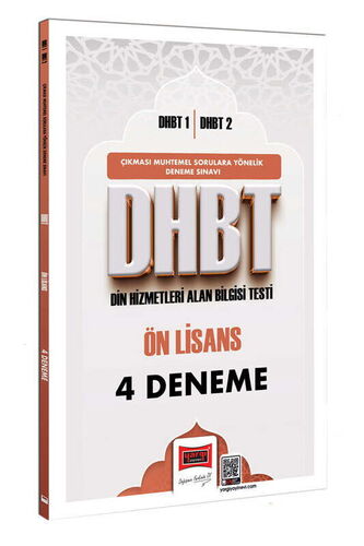 Yargı Yayınları DHBT 1 - DHBT 2 Ön Lisans 4 Deneme Sınavı
