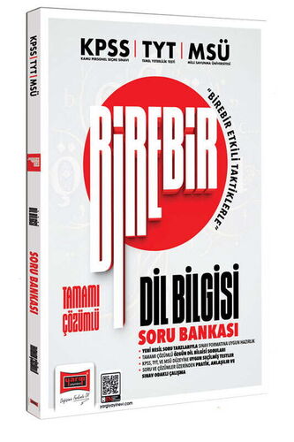 Yargı Yayınları KPSS TYT MSÜ Birebir Tamamı Çözümlü Dil Bilgisi Soru Bankası