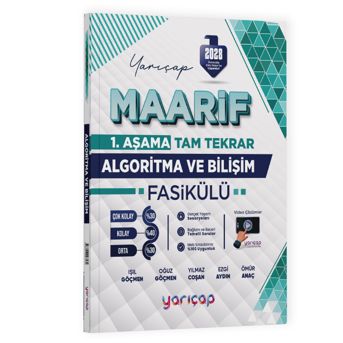 Yarı Çap Yayınları 2028 Algoritma ve Bilişim Maarif Fasikülü 1. Aşama