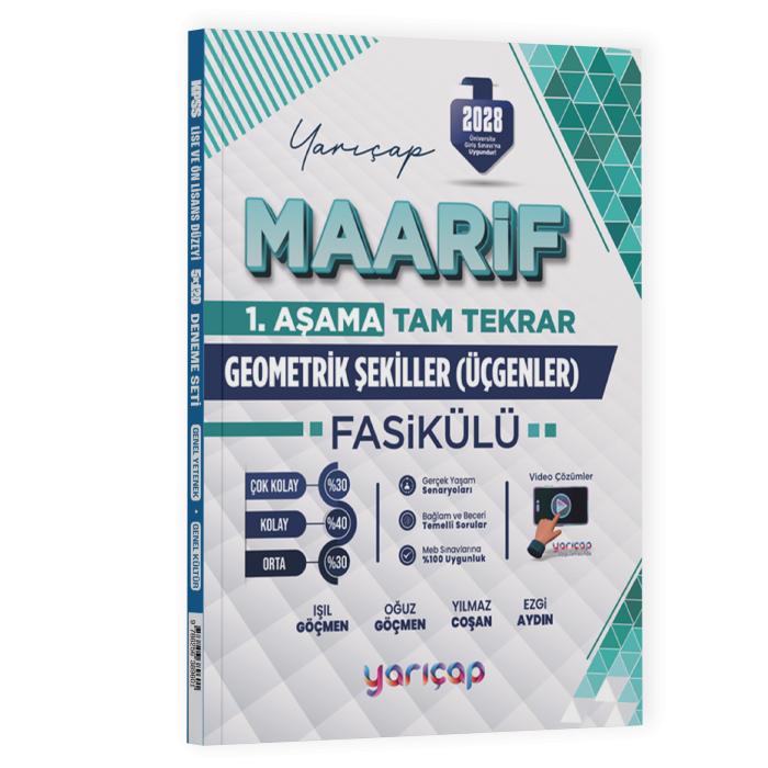 Yarı Çap Yayınları 2028 Geometrik Şekiller Maarif Fasikülü 1. Aşama
