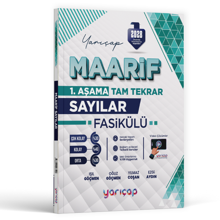 Yarı Çap Yayınları 2028 TYT Sayılar Maarif Fasikülü 1. Aşama