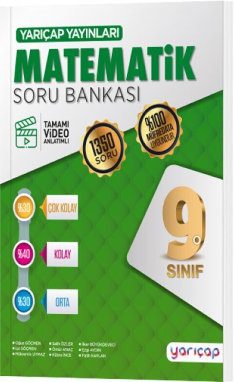 Yarı Çap Yayınları 9. Sınıf Matematik Soru Bankası