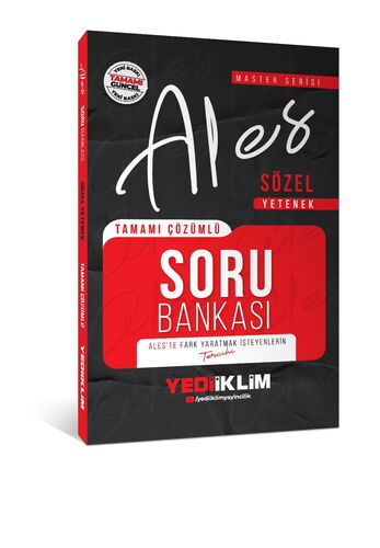 Yediiklim Yayınları 2026 ALES Sözel Yetenek Tamamı Çözümlü Soru Bankası 