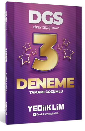 Yediiklim Yayınları 2026 DGS Tamamı Çözümlü 3 Yıldız Deneme