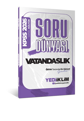 Yediiklim Yayınları 2026 KPSS Genel Kültür Vatandaşlık Soru Dünyası