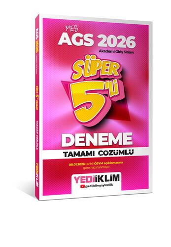 Yediiklim Yayınları 2026 MEB AGS Tamamı Çözümlü Süper 5 Deneme