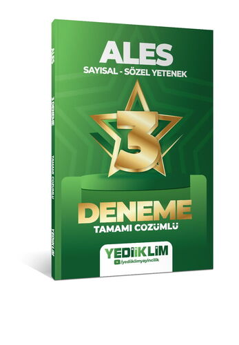 Yediiklim Yayınları 2027 ALES Sayısal Sözel Yetenek Tamamı Çözümlü 3 Yıldız Deneme