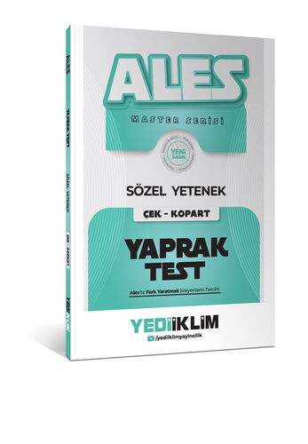 Yediiklim Yayınları 2027 ALES Sözel Yetenek Çek Kopart Yaprak Test