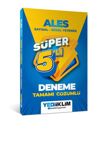 Yediiklim Yayınları 2027 ALES Tamamı Çözümlü Süper 5'li Deneme