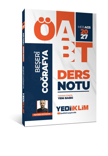 Yediiklim Yayınları 2027 MEB AGS ÖABT Beşeri Coğrafya Ders Notu