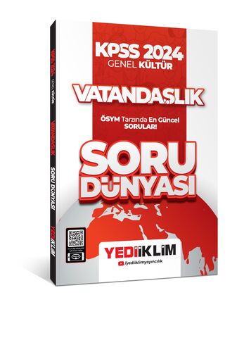 Yediiklim Yayınları KPSS 2024  Genel Kültür Vatandaşlık Soru Dünyası 