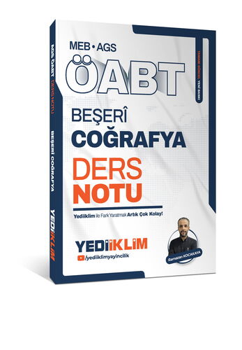 Yediiklim Yayınları MEB AGS ÖABT Beşeri Coğrafya Ders Notu
