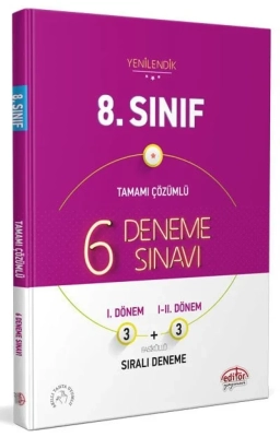 Editör Yayınları Lgs 8. Sınıf 6 Deneme Sınavı Tamamı Çözümlü