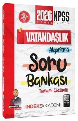 İndeks Akademi 2026 KPSS Vatandaşlık Algoritma Soru Bankası Çözümlü - Emrah Vahap Özkaraca