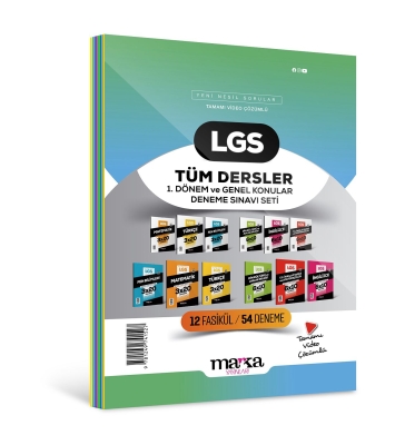 Marka Yayınları Lgs 1. Dönem Ve Genel Konular Tüm Dersler Deneme Sınavı Seti 12 Fasikül 54 Deneme